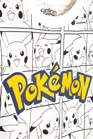 T-shirt Pikachou Pokémon - Blanc