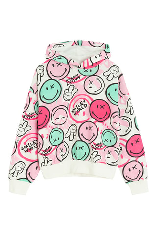 Sweat à capuche Smiley World - Rose