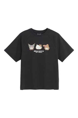 T-shirt Hello Kitty Sanrio - Noir