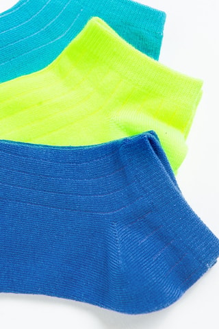 5 paires de chaussettes - Bleu roi et vert clair