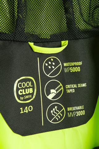 Veste à capuche - noir et jaune fluorescent