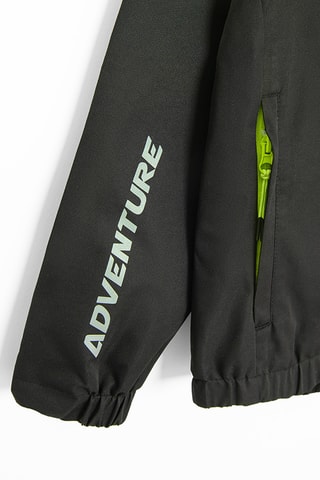 Veste à capuche - noir et jaune fluorescent