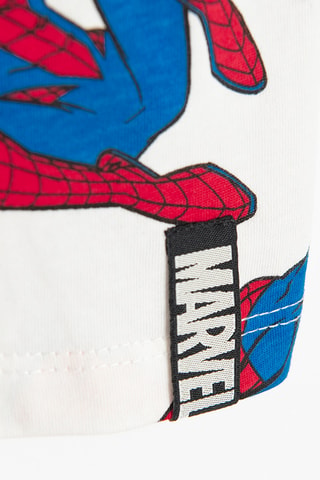 T-shirt et short Spider-Man Avengers Marvel - Blanc et bleu cobalt