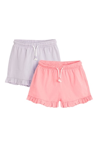 2 shorts - Mauve et rose