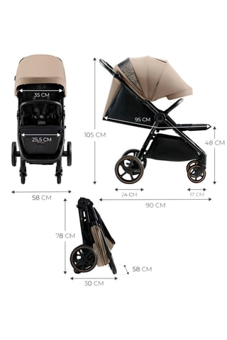 Poussette Mitzy - Dès 4 mois - Jusqu'à 27 kg? - Beige