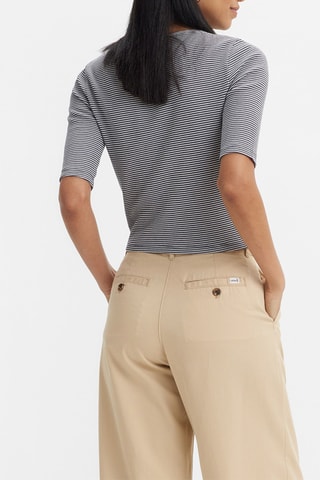 Top - Navy e bianco
