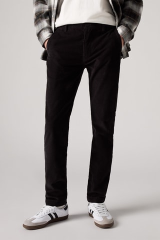 Pantaloni chino in velluto - Nero