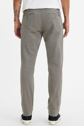 Pantaloni chino straight a vita alta - Grigio