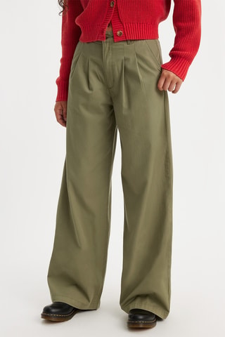 Pantaloni wide legs - Kaki