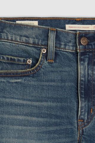 Jeans straight a vita alta - Blu