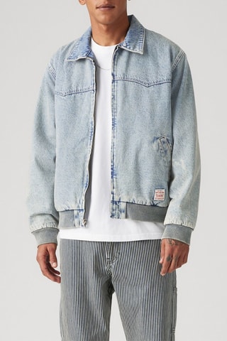 Bomber in jeans - Blu