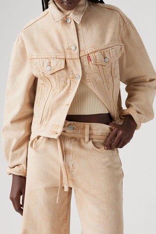 Giacca in jeans Trucker '90 Shrunken - Beige