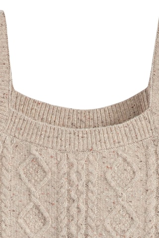 Crop top in lana - Beige