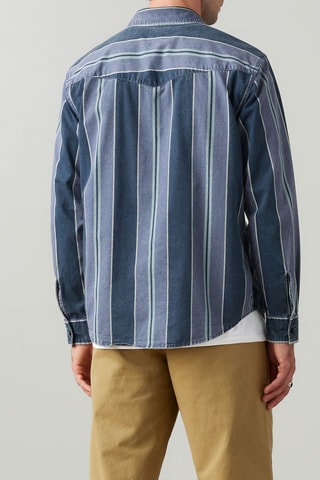 Chemise relaxed - Bleu et mauve