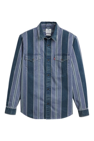 Chemise relaxed - Bleu et mauve