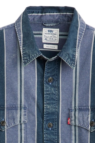 Chemise relaxed - Bleu et mauve