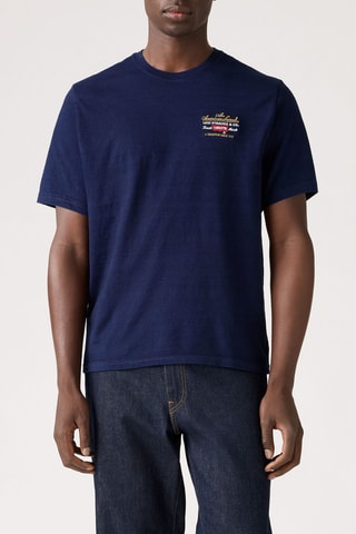T-shirt relaxed - Bleu marine