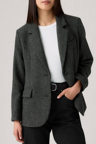 Blazer relaxed in lana - Grigio