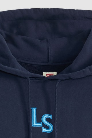 Felpa con cappuccio Graphic - Navy
