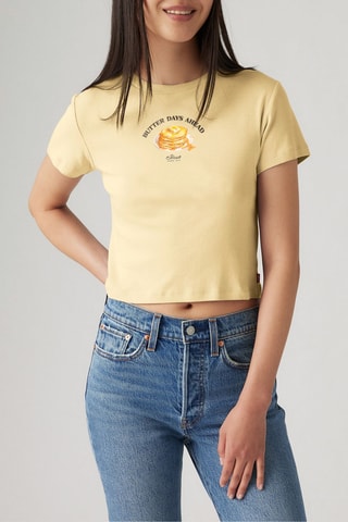 Crop top LSE Graphic - Giallo
