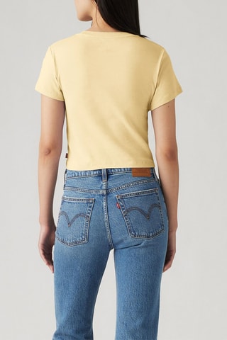 Crop top LSE Graphic - Giallo