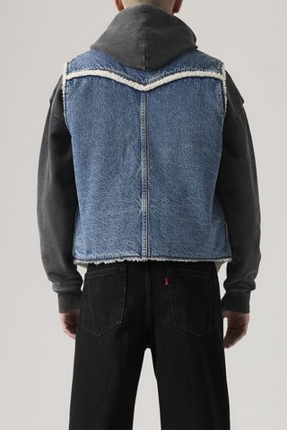 Cardigan senza maniche Sherpa - Blu