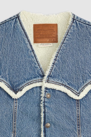 Cardigan senza maniche Sherpa - Blu