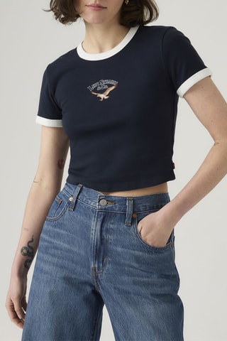 T-shirt Ringer - Navy