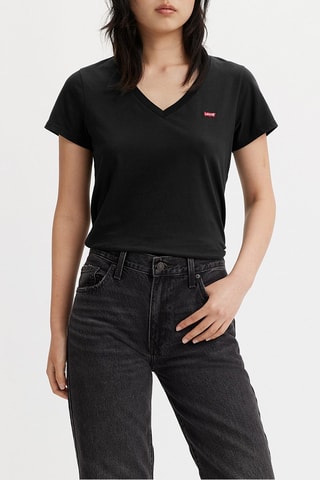 2 t-shirt Vneck - Nero e rosa chiaro