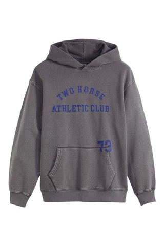 Sweat à capuche Horse boxy - Gris
