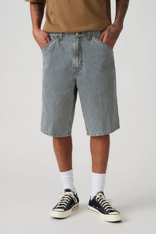 Bermuda loose 568™ - Bianco e blu scuro
