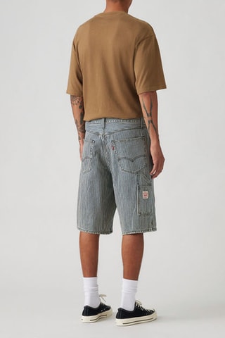 Bermuda loose 568™ - Bianco e blu scuro