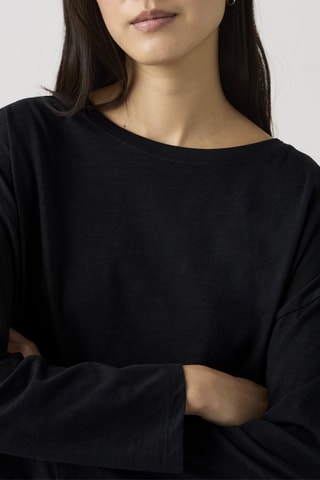 T-shirt Julie Slub - Nero