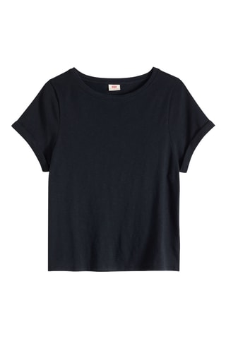 T-shirt Julie Slub - Nero