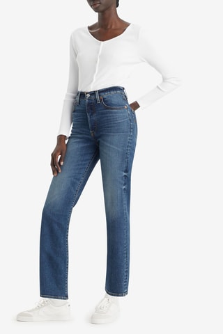 Jeans straight Ribcage a vita alta - Indaco scuro