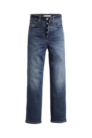 Jeans straight Ribcage a vita alta - Indaco scuro