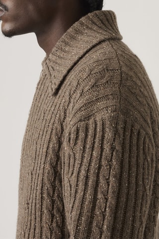 Gilet en laine Telegraph - Marron