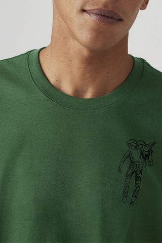 T-shirt relaxed - Vert