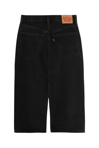 Gonna midi taglio dritto Slit - Nero