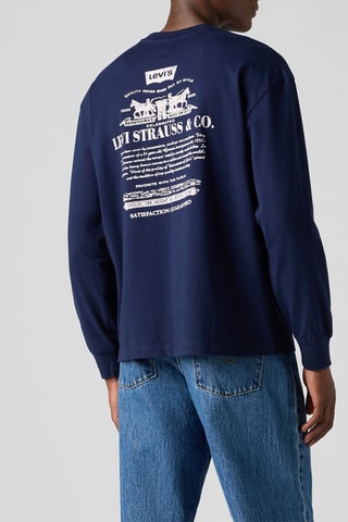 T-shirt LS Graphic - Bleu marine