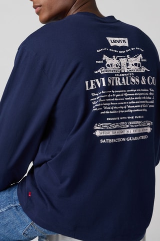 T-shirt LS Graphic - Bleu marine