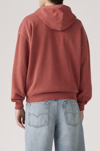 Sweat à capuche Cropped - Rouge brique
