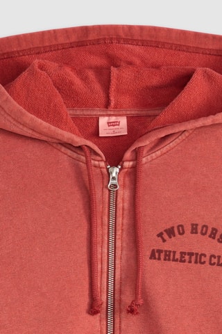 Sweat à capuche Cropped - Rouge brique