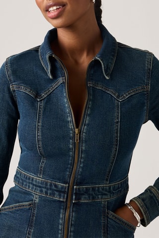 Abito a camicia Retro - Denim