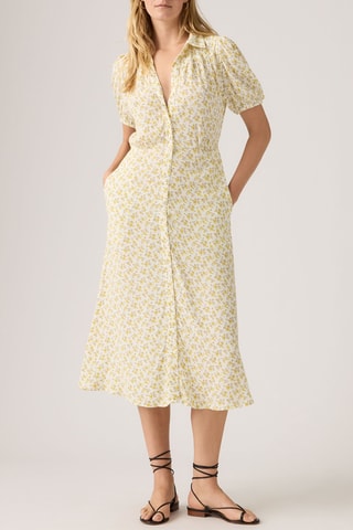 Abito a camicia Rosa - Giallo