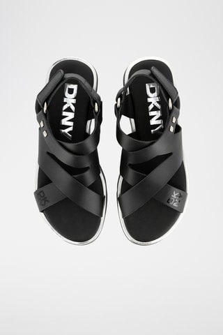 Leren Platform Sandalen - Zwart - DKNY