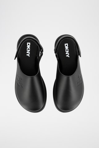 Leren Platform Clogs - Zwart - DKNY
