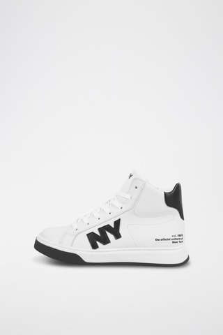 Hoge Leren Sneakers - Wit - DKNY