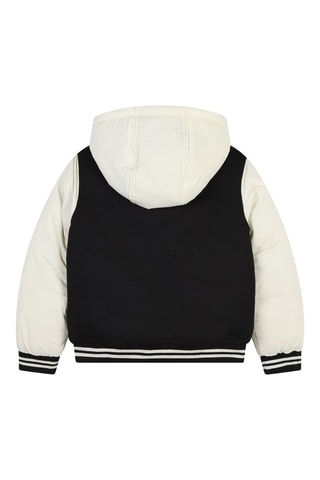 Baseball jasje met capuchon - Zwart en Wit - DKNY