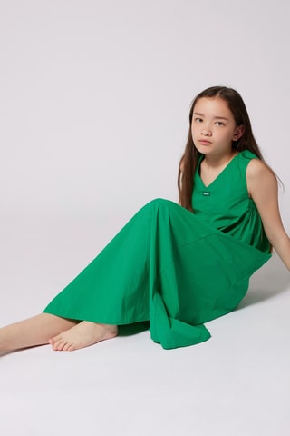Lange Mouwloze Jurk - Groen - DKNY